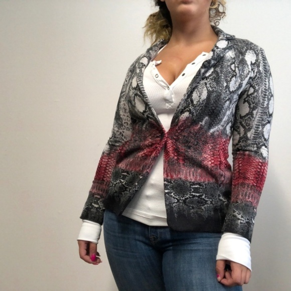 Yoana Baraschi Reptile Ombre Print Blazer Womens - Picture 3 of 5